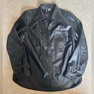 H&M Black Faux Leather Jacket